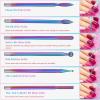 12Pcs Color-Shifting Chroma Abrasive & Ceramic Nail Drill Kit - Polish & Cuticle Removal, Surface Grinding Professional Heads view 3