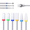 10Pcs Ceramic Nail Drill Bits Set for Surface Grinding - Nail Drill Machine Accessories view 1