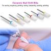 10Pcs Ceramic Nail Drill Bits Set for Surface Grinding - Nail Drill Machine Accessories view 3