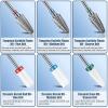 13pcs Nail Tungsten Steel Ceramic Grinding Needles Set Surface Polish Coat Removal Cleaning Buffing Heads view 3