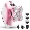 Electric Razors for Women, 5-in-1 Multi-Function Womens Razor with LED Display, Rechargeable Waterproof Electric Shaver, Ideal Travel Trimmer Body Hair Remover for Legs, Face, Armpits &Bikini (Pink) view 1
