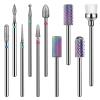 10Pcs Premium Rainbow Tungsten Nail Drill Bits Set for Nail Drill Machine view 1