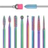 10Pcs Rainbow Abrasive Nail Drill Bits Kit for Cuticle Removal, Polish & Surface Grinding - Nail Drill Machine Accessories view 1