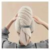ADETSES Large Solid Color Absorbent Hair Drying Towel Microfiber Wrap with Elastic Strap Soft Quick(2) view 2