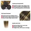 10A Unprocessed P1B/27 Straight Human Hair Bundles 16 18 20 Inch 3 Bundles Honey Blonde Highlight Double Weft view 2