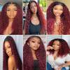 Burgundy Human Hair 1b99j Bundles Human Hair Ombre Kinky Curly Bundles inch Brazilian Virgin Remy Hair Extensions Two Tone Black To Burgundy Bundle 24 26 28 inch view 2