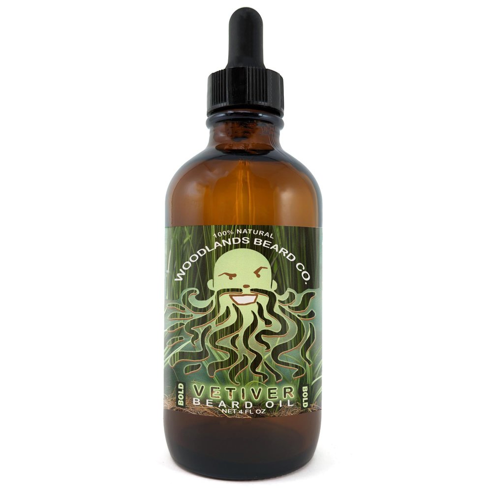 Bold Vetiver Beard Oil  A Strong Vetiver Scent (4 Fl Oz)