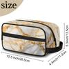 Foerrkelg Gold Marble Travel Toiletry Bag for Men  Hanging Kit - Waterproof Shaving Bag Bathroom Bags Wash Bag for Toiletries Accessories view 2