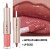 HMDABD 2 in 1 Lip Liner Lipstick & Gloss Kit Smooth Buildable Glass Fuller Lip Plumping Set (05) view 4