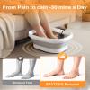 Ionic Foot Bath Detox Machine,Foot Detox Foot Bath Soak Tub with 2 Arrays,80 Disposable Foot Bath Liners,Detox Sea Salt,Folding Foot Spa Bucket,Home Salon-Level Foot Soaking Tub view 2