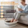 Ionic Foot Bath Detox Machine,Foot Detox Foot Bath Soak Tub with 2 Arrays,80 Disposable Foot Bath Liners,Detox Sea Salt,Folding Foot Spa Bucket,Home Salon-Level Foot Soaking Tub view 3