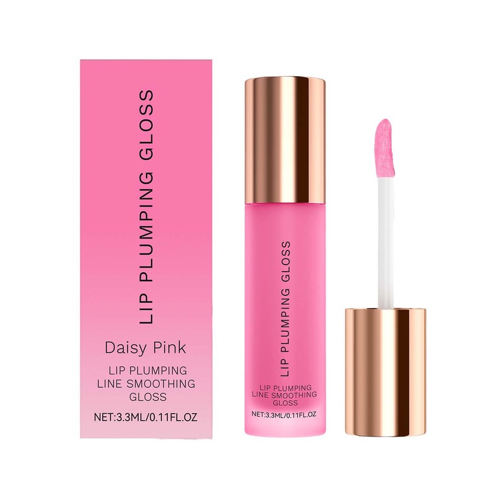 HMDABD Lip Gloss Plumping Moisturizes Softens Smoothing Lipstick Fuller-Looking Lips High Shine (01)