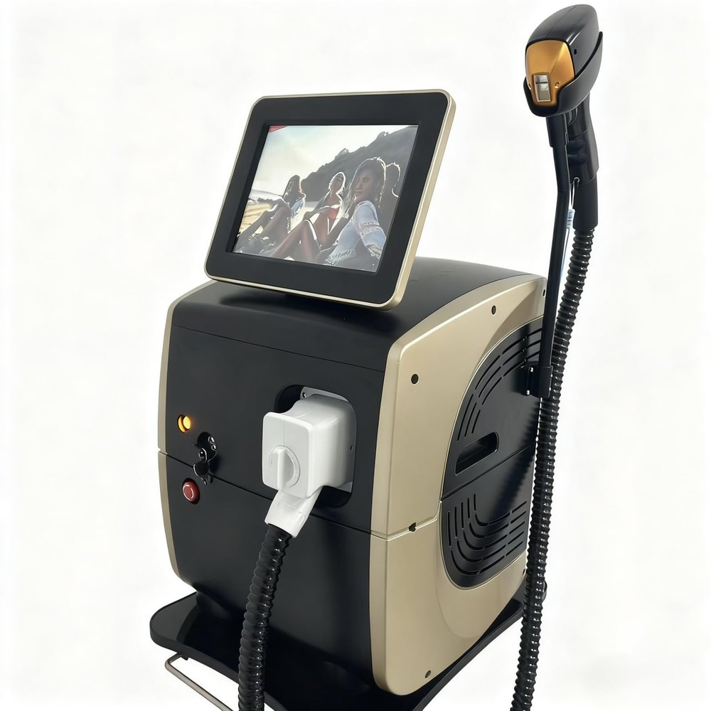 Professional Salon Hair Removal Device with Ice-feeling Handle, Painless and Comfortable Hair Removal Machine for Facial and Body