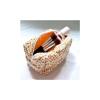 1PC Travel Toiletry bag Flower Printed Puffy Zipper Makeup Bag Storage Organizer Toiletry Handbag Cosmetic Pouch Large Travel Cosmetic Bag(A-purple) view 3