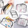 6Pack Clear Toiletry Bag Women Waterproof Zipper Storage Pouch Transparent Cosmetic Bags Toiletry Bag Makeup Case(Small) view 4