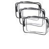 6Pack Clear Toiletry Bag Women Waterproof Zipper Storage Pouch Transparent Cosmetic Bags Toiletry Bag Makeup Case(Large) view 1