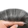 ApexToupees Ultra Thin Skin Mens Hair System Toupee For Men 0.06mm Hair System For Mens Toupee Hairpiece For Men Human Hair 8x10 Inch 100% light to Medium density#1B40 1B# OFF BLACK+40% GREY view 3