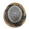 ApexToupees Ultra Thin Skin Mens Hair System Toupee For Men 0.06mm Hair System For Mens Toupee Hairpiece For Men Human Hair 8x10 Inch 100% light to Medium density#1B40 1B# OFF BLACK+40% GREY view 4