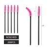 200 Pcs Disposable Mascara Wands Eyelash Brush Spoolies for Eye Lash Extension, Eyebrow and Makeup view 2