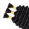 Human Braiding Hair 3 Bundles/Pack 150g 24 24 24 Inch Deep Wave Human Bulk Hair Braiding No Weft Natural Color Deep Curly Boho Hair for Braids view 4