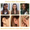 100Pcs Gold Hair Accessories for Braids, Metal Adjustable Hair Cuffs Rings Charms Clips Beads Decoration, 5 Styles Loc Jewelry for Black Women Men Festival Pirate Christmas New Year Decorations view 3