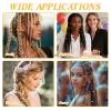 100Pcs Gold Hair Accessories for Braids, Metal Adjustable Hair Cuffs Rings Charms Clips Beads Decoration, 5 Styles Loc Jewelry for Black Women Men Festival Pirate Christmas New Year Decorations view 4