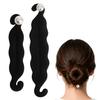2pcs Hair Bun Maker, 2 Sizes Lazy Sponge Bun Curler Updo with Pearl Hair Shaper Holder Styling Small Accessories Twist Braid Tool for Long Thin French Curly Straight Wavy Women Girl Gift view 1