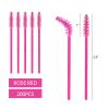 200 Pcs Disposable Eyelash Brushes Mascara Wands for Eye Lashes Extension Eyebrow and Makeup, Hotpink view 2