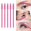 200 Pcs Disposable Eyelash Brushes Mascara Wands for Eye Lashes Extension Eyebrow and Makeup, Hotpink view 4
