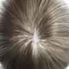 ApexToupees Ultra Thin Skin Mens Hair System Toupee For Men 0.06mm Hair System For Mens Toupee Hairpiece For Men Human Hair 6x8 Inch 100% light to Medium density#550 5# MEDIUM LIGHT BROWN+50% GREY view 3