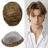 ApexToupees Ultra Thin Skin Mens Hair System Toupee For Men 0.06mm Hair System For Mens Toupee Hairpiece For Men Human Hair 8x10 Inch 100% light to Medium density17# DARK ASH BLONDE view 1