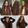 4/30 Freiuoke Human Braiding Hair 32 32 32 Inch Deep Wave Bulk Highlight No Weft Curly Braiding Hair Extensions for Boho Braids 150g/3 Bundles view 2