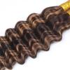 4/30 Freiuoke Human Braiding Hair 32 32 32 Inch Deep Wave Bulk Highlight No Weft Curly Braiding Hair Extensions for Boho Braids 150g/3 Bundles view 4