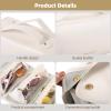 Makeup Organizer Bag for Travel, Folding Cosmetic Bag with Expandable Capacity, Portable Beige Leather Travel Case for Cosmetics view 2