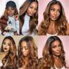 Cklikeb Human Hair Bundles T1B/30# Color Body Wave Bundles Human Hair Unprocessed Brazilian Virgin 20 22 24 Inch 3 Bundles Quick Weave Human Hair Extensions (T1B/30 Body Wave, 20 22 24) view 2