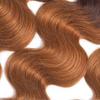Cklikeb Human Hair Bundles T1B/30# Color Body Wave Bundles Human Hair Unprocessed Brazilian Virgin 20 22 24 Inch 3 Bundles Quick Weave Human Hair Extensions (T1B/30 Body Wave, 20 22 24) view 4