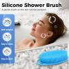 3PCS Silicone Body Scrubber Shower, Soft Gentle Shower Brush Loofah for Sensitive Skin, Lather Well, Handheld Cleansing Skin Brush for Young and Old Men Women (Colorful-A) view 2