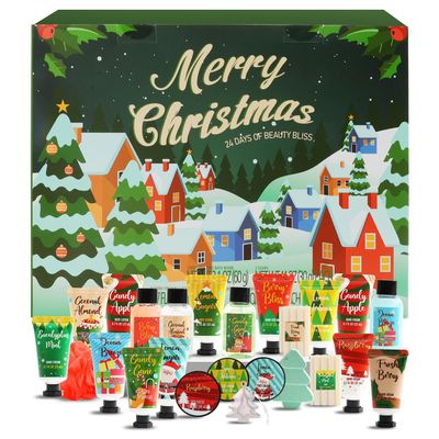 Advent Calendar 2024 Christmas Gifts for Women, 24 pcs Xmas Countdown Gift Baskets Set for Holiday, Great Gift Idea