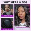 UCUVIC Wear And Go Glueless Wigs Human Hair Pre Plucked Pre Cut Curly 5x5 Body Wave Bob Wig Human Hair Lace Front Closure Wigs For Black Women 200 Density Curly Wig Glueless Wear And Go Black 18 Inch view 2