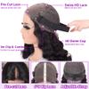 UCUVIC Wear And Go Glueless Wigs Human Hair Pre Plucked Pre Cut Curly 5x5 Body Wave Bob Wig Human Hair Lace Front Closure Wigs For Black Women 200 Density Curly Wig Glueless Wear And Go Black 18 Inch view 4