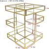 360 Degree Rotation Antique Countertop Cosmetic Storage Box Makeup Organizer Mirror Glass Beauty DisplayGold Spin Large Capacity Holder for Brushes Lipsticks Skincare Toner view 2