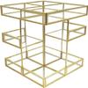 360 Degree Rotation Antique Countertop Cosmetic Storage Box Makeup Organizer Mirror Glass Beauty DisplayGold Spin Large Capacity Holder for Brushes Lipsticks Skincare Toner view 4
