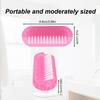 4pcs Nail Brushes, Two Sided Portable Fingernail Soft Stiff Bristles Brush Easy to Hold Nail Cleaning Scrubbers for Men Women Kids (Purple, Pink, Orange, White) view 2