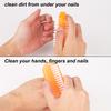 4pcs Nail Brushes, Two Sided Portable Fingernail Soft Stiff Bristles Brush Easy to Hold Nail Cleaning Scrubbers for Men Women Kids (Purple, Pink, Orange, White) view 3