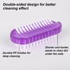 4pcs Nail Brushes, Two Sided Portable Fingernail Soft Stiff Bristles Brush Easy to Hold Nail Cleaning Scrubbers for Men Women Kids (Purple, Pink, Orange, White) view 4