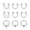 Xpircn 80Pcs Piercing Kit 316L Stainless Steel Belly Button Ring Ear Nose Septum Piercing Jewelry 20G 18G 16G 14G 12G Piercing Tools with Clamps Gloves for Body Piercing view 3