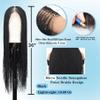 Olymei Micro Million Twisted Braided Wigs for Women Full Lace Micro Knotless Braided Wigs with Baby Hair Synthetic Lace Front Micro Needle Senegalese Twist Braided Wig, 30 inches Black Color view 2