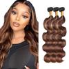28 30 32 inch Dark Brown Bundles Ombre Body Wave Bundles P430 Human Hair Bundle 3 Tone 1BP430 Color 150g view 1