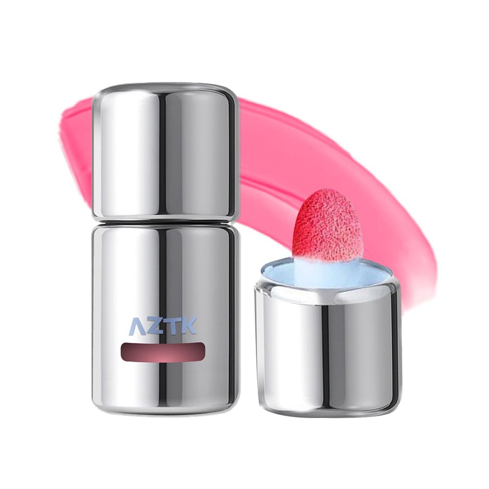 Aztk Liquid Blush, Aztk Jelly Color Liquid Blushes, Blush for Cheeks, Cream Blusher with Sponge Head - High-Pigment, Long-Lasting, Lightweight, Matte Finish (JC03)