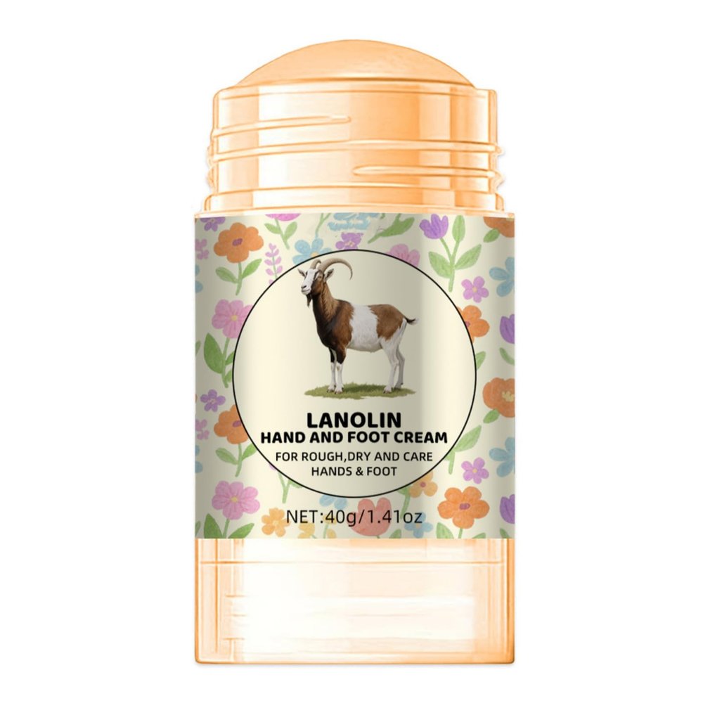 SANZHUAN Lanolin Hand & Foot Cream Stick, Moisturizing Foot Balm for Dry, Cracked Skin with Aloe Vera, Softens Cracked Heels, Knees & Elbows, Non-Greasy Hydration for Men & Women